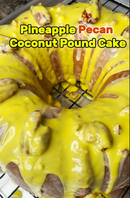 Pineapple Pecan Coconut Pound Cake
